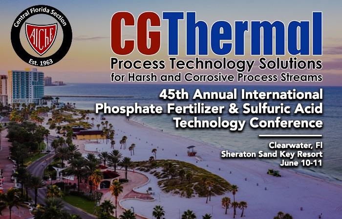CG Thermal Heads to the Phosphate Fertilizer and Sulfuric Acid Technology Conference